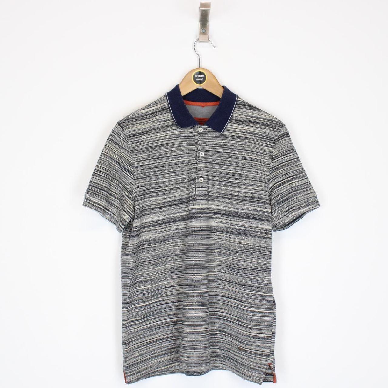 Missoni Multicoloured Striped Short Sleeve Cotton Polo Shirt