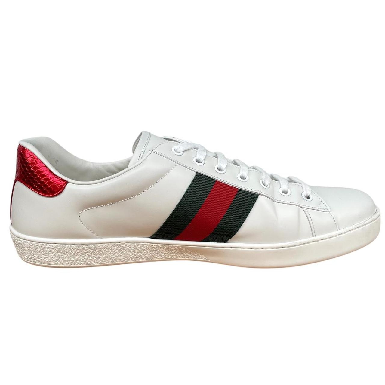 Gucci White Ace Bee Embroidery Trainers