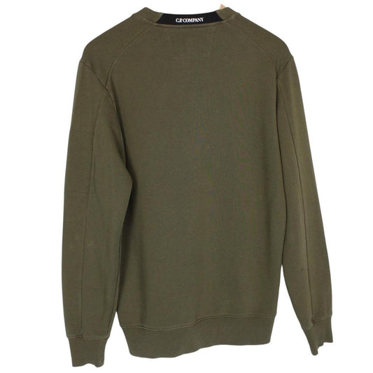 CP Company Khaki Green Goggle Lens Cotton Sweatshirt Jumper