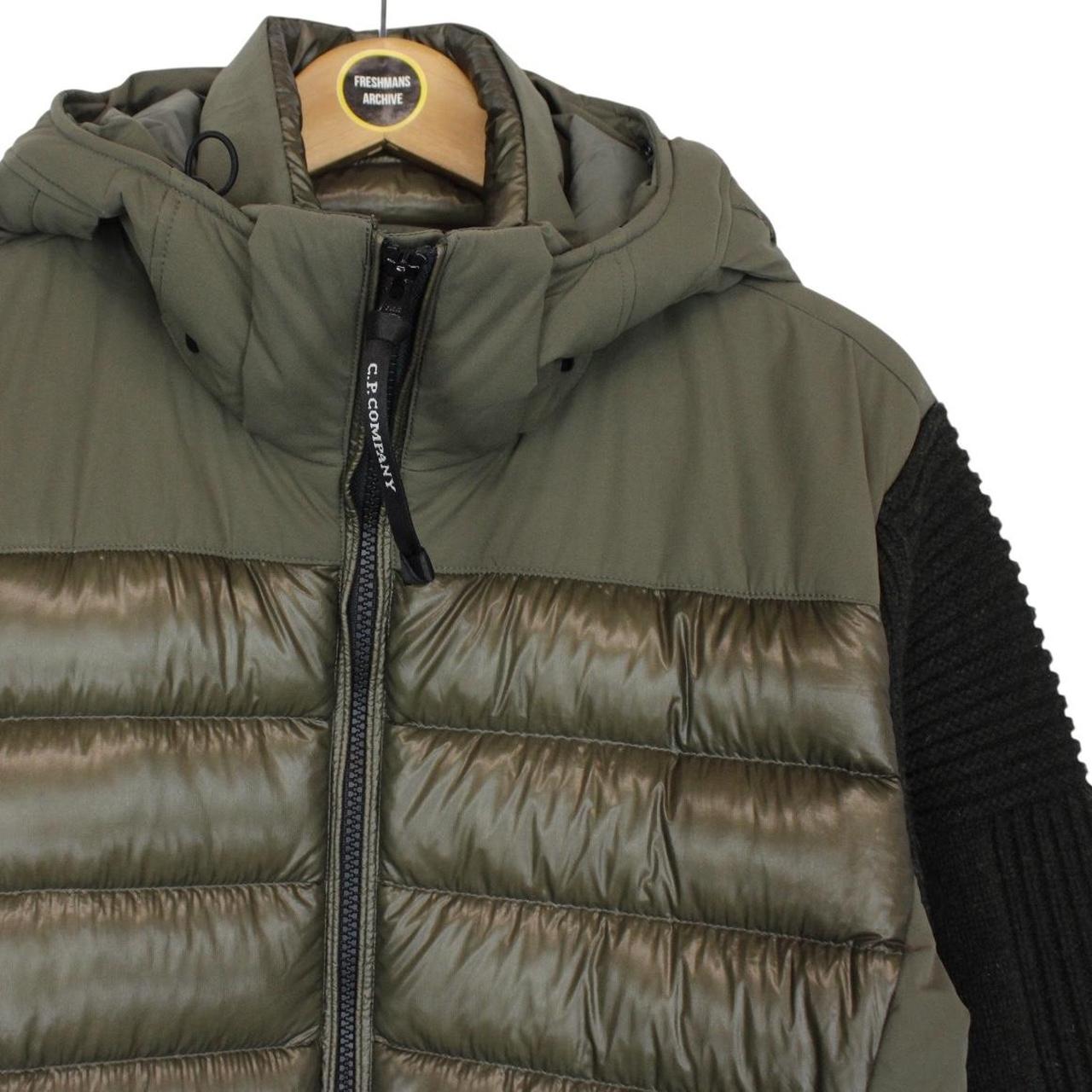 CP Company Pro Tek Khaki Green Wool and Nylon Hooded Down Goggle Jacket