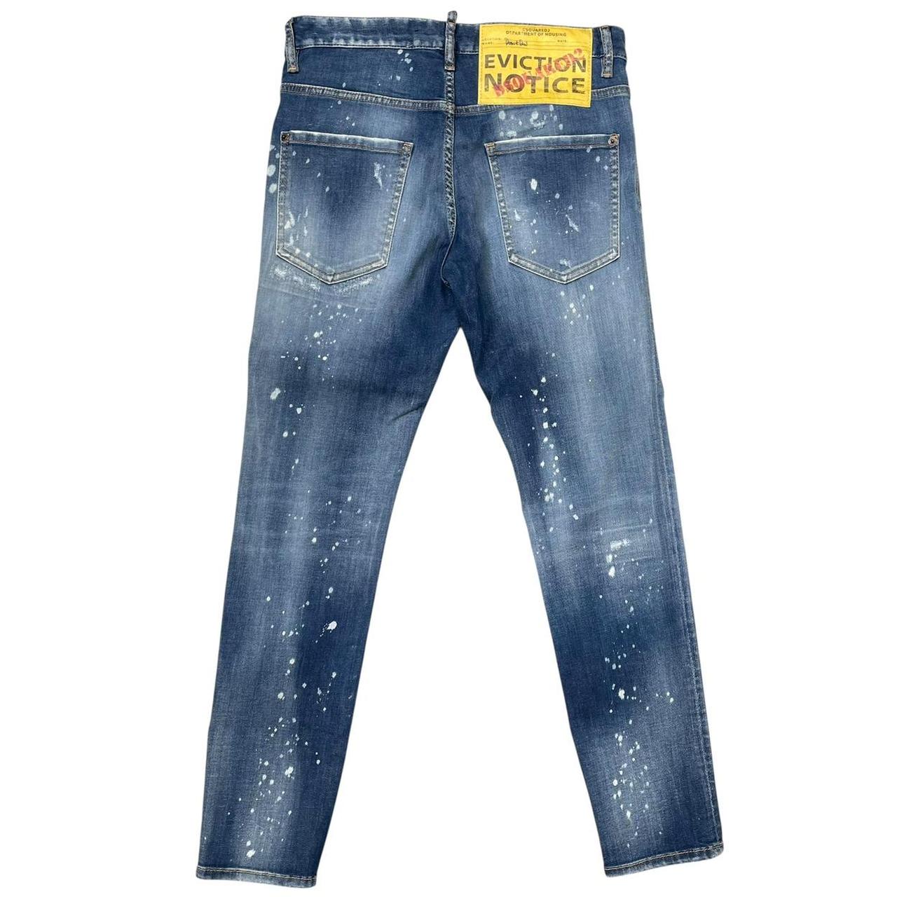 Dsquared2 Blue Wash Distressed Skater Slim Fit Jeans