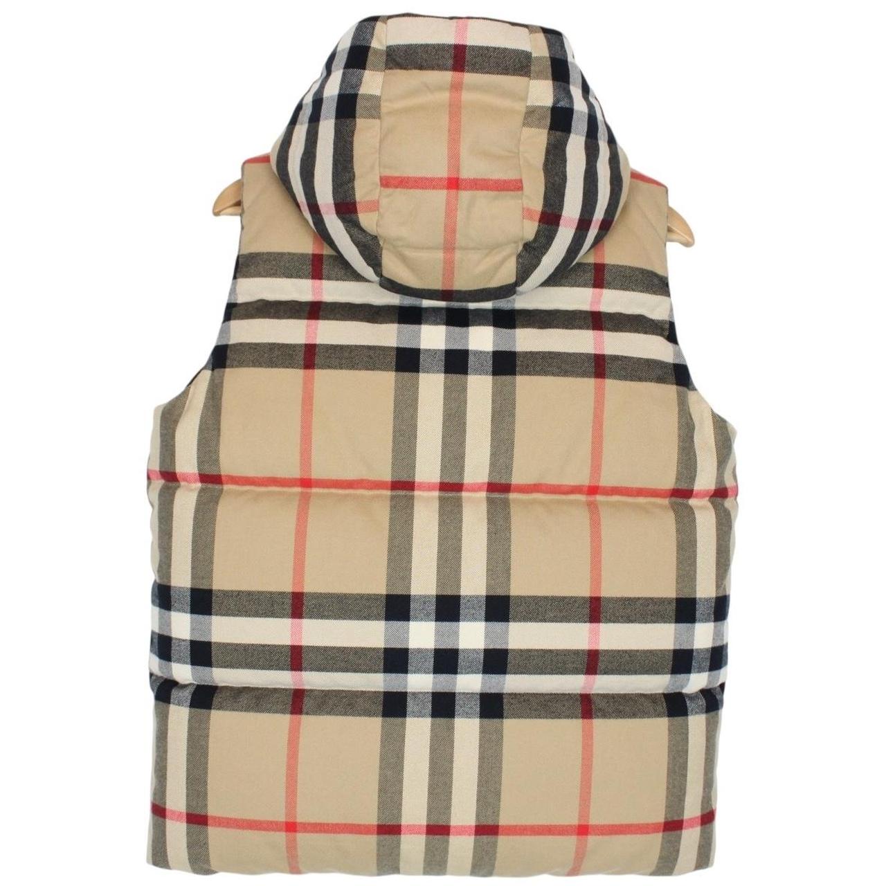 Burberry Beige and Black Nova Check Reversible Cotton Down Gilet / Bodywarmer