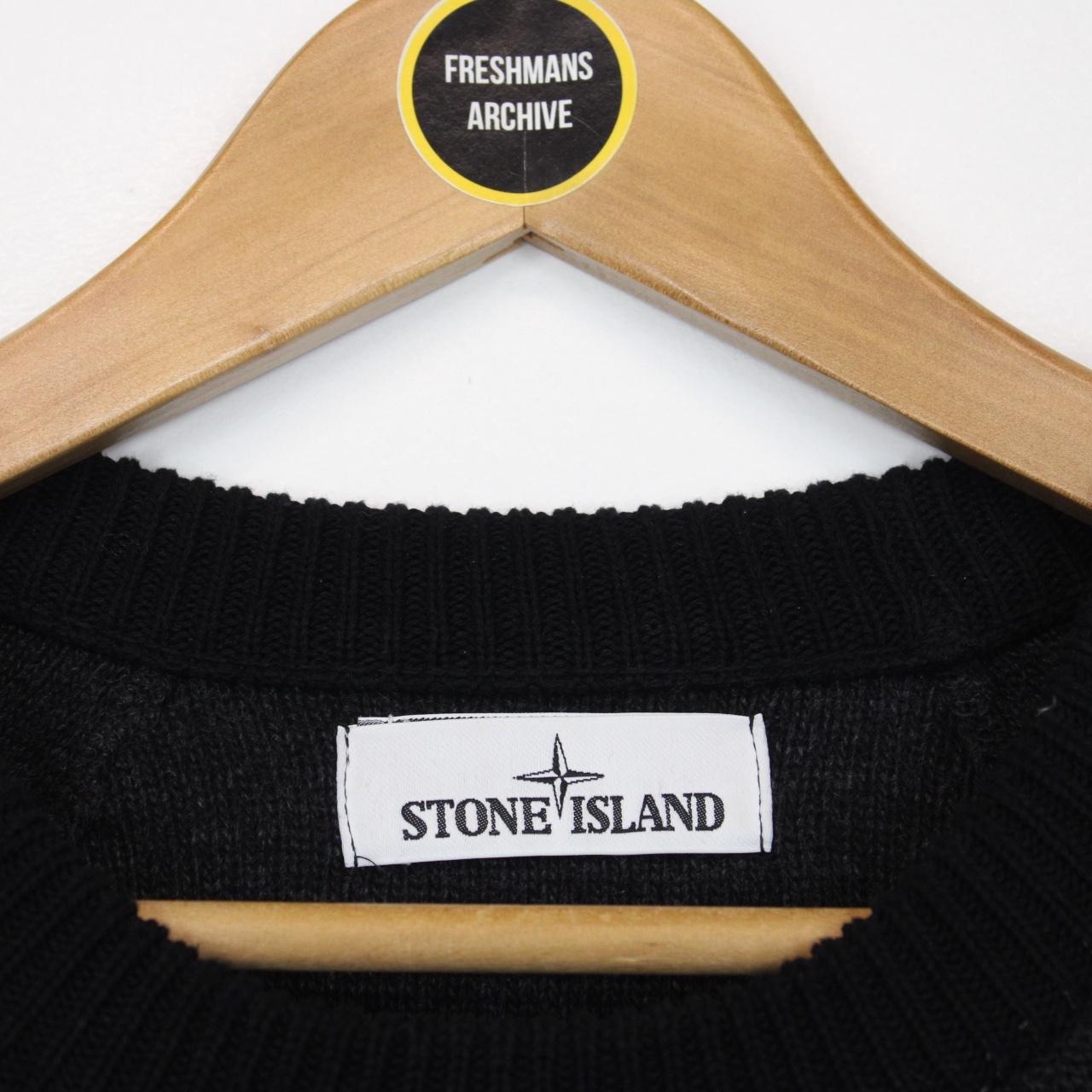 Stone Island AW 2017 Dark Grey and Black Wool Knit Sweatshirt Jumper