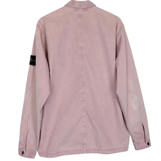 Stone Island AW 2018 Pink Full Zip Cotton Overshirt Jacket