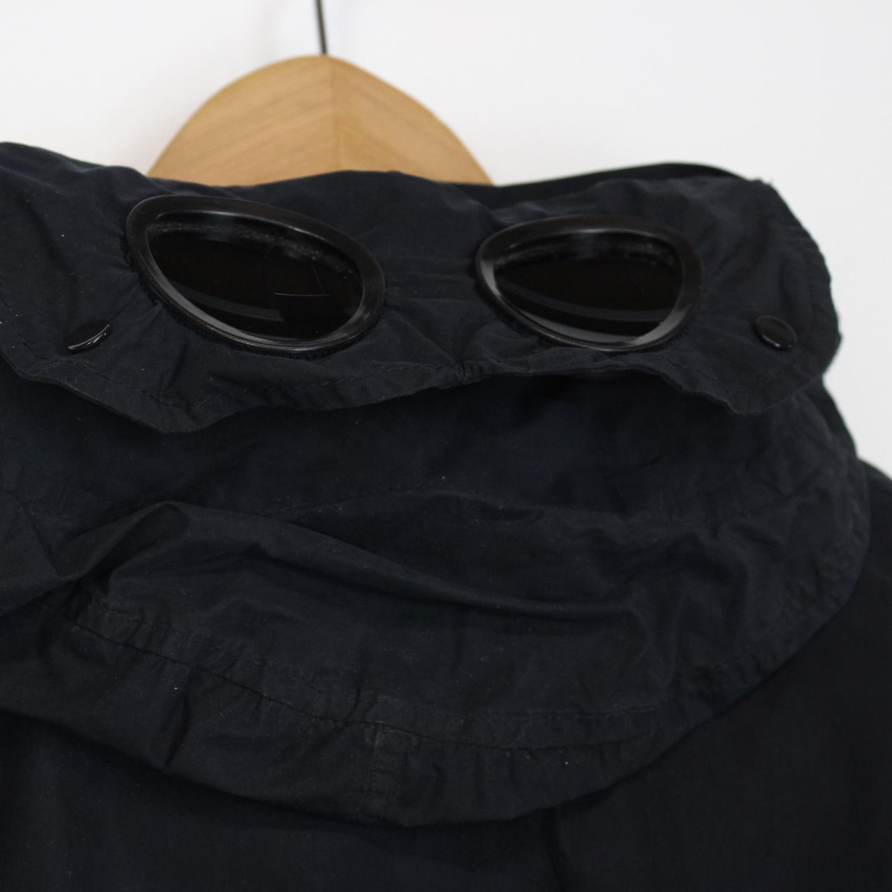 CP Company Navy Blue D D Shell Full Zip Goggle Down Puffer Jacket