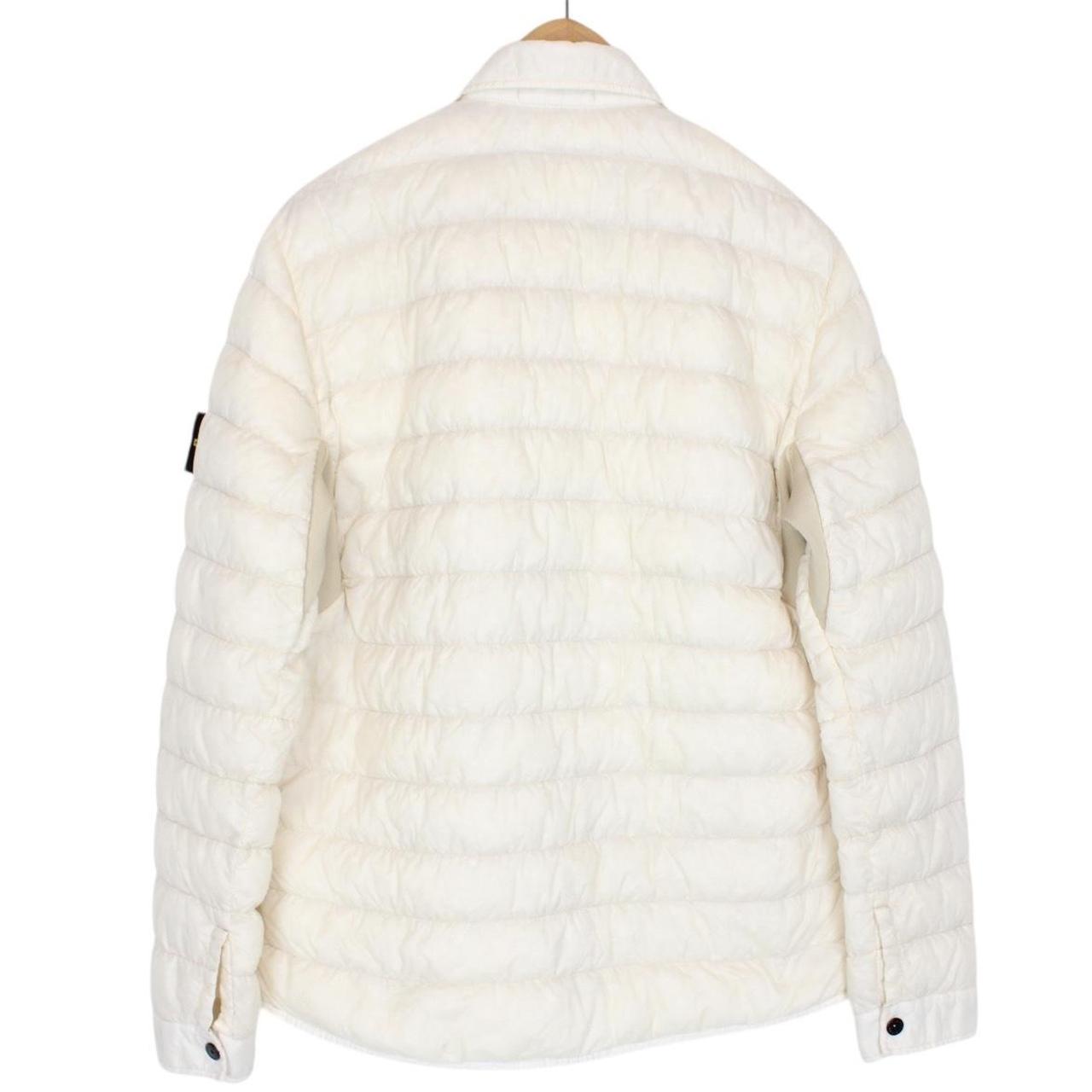 Stone Island SS 2018 Cream Garment Dyed Micro Yarn Down Overshirt Jacket