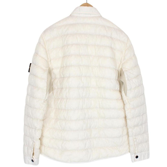 Stone Island SS 2018 Cream Garment Dyed Micro Yarn Down Overshirt Jacket