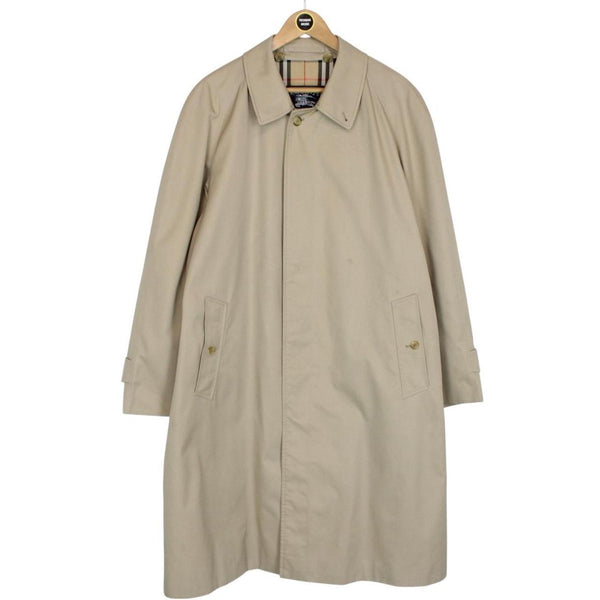 Vintage 90s Burberry Tan Brown Single Breasted Trench Coat
