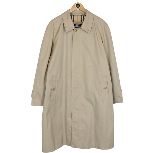 Vintage 90s Burberry Tan Brown Single Breasted Trench Coat