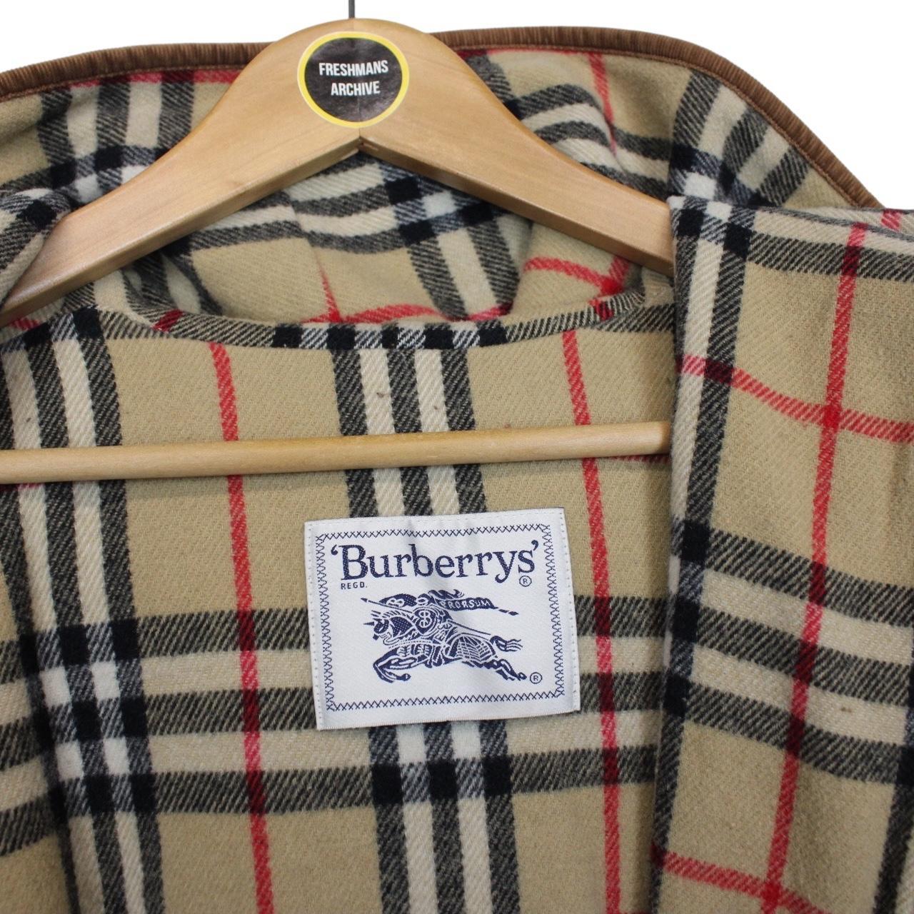 Vintage 90s Burberry Tan Brown Acrylic Wool Blend Hooded Jacket