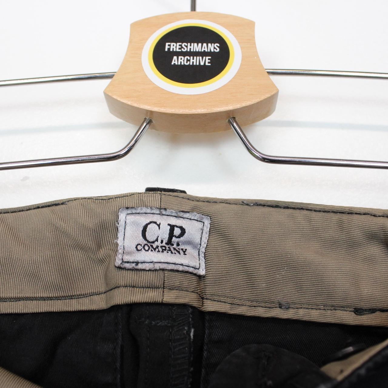 CP Company Black Cotton Bermuda Cargo Shorts