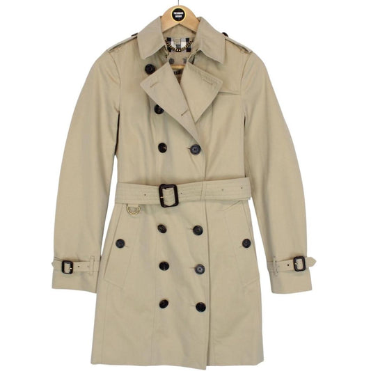 Burberry Sandringham Tan Brown Nova Check Double Breasted Belted Trench Coat