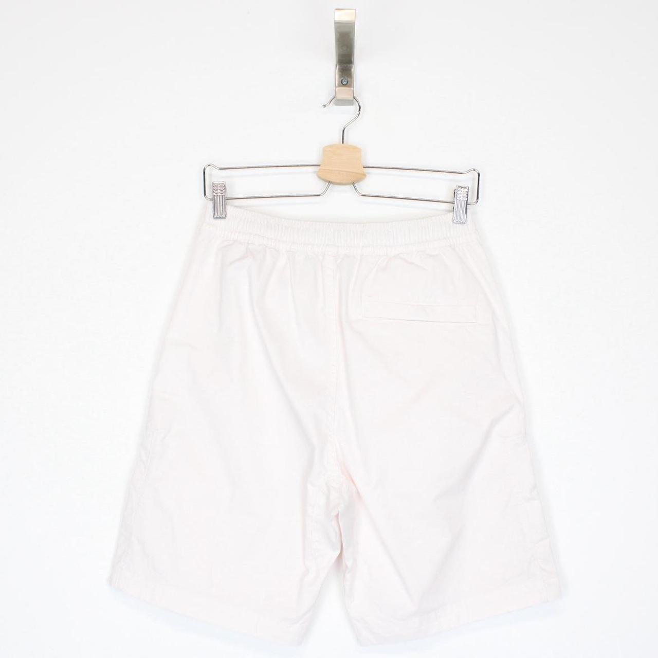 Stone Island SS 2022 White Bermuda Cotton Cargo Shorts