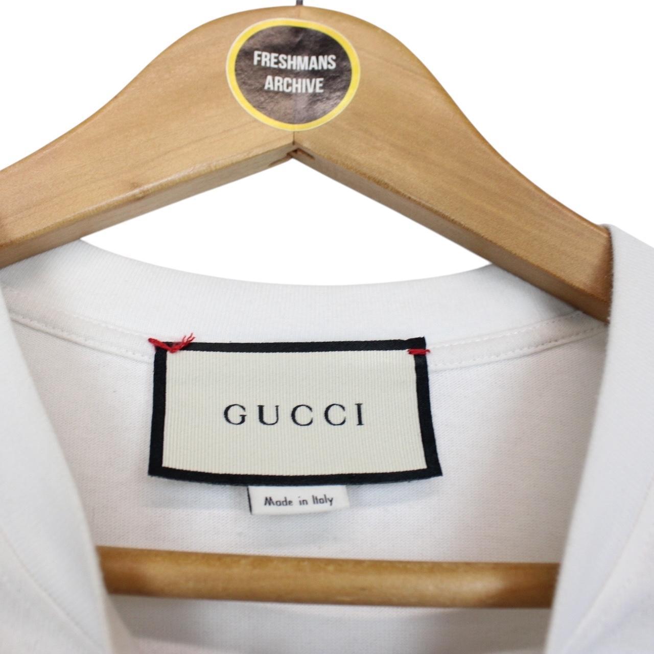Gucci White Beverly Hills Cherry Print Short Sleeve Cotton T-Shirt