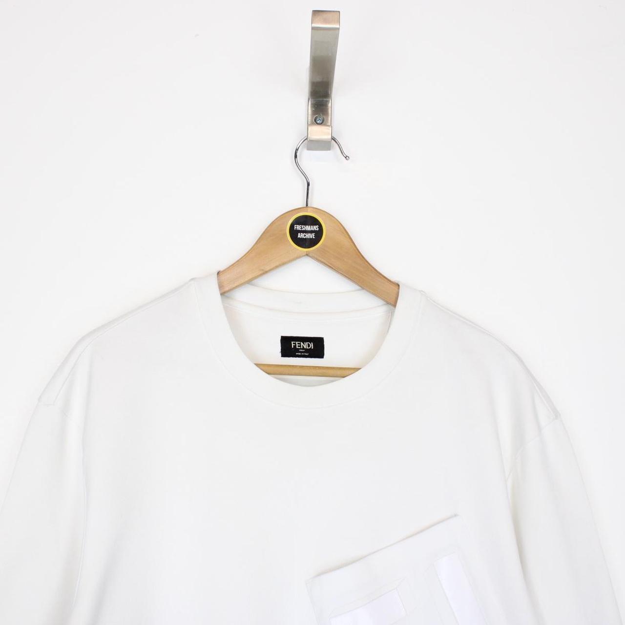 Fendi White Zucca Monogram Cotton Short Sleeve T-Shirt