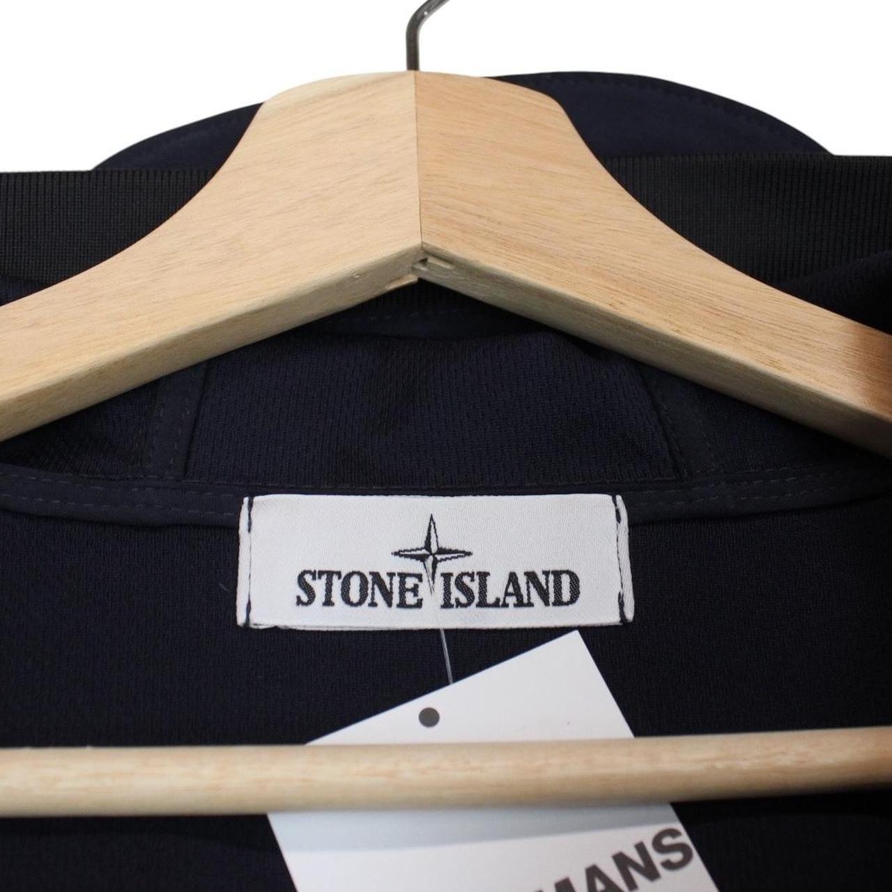 Stone Island SS 2022 Navy Blue Light Soft Shell-R Full Zip Jacket