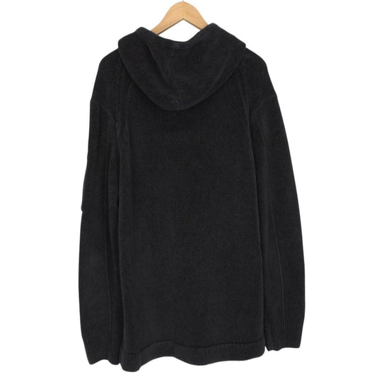CP Company Black Cotton Chenille Goggle Hoodie Jumper