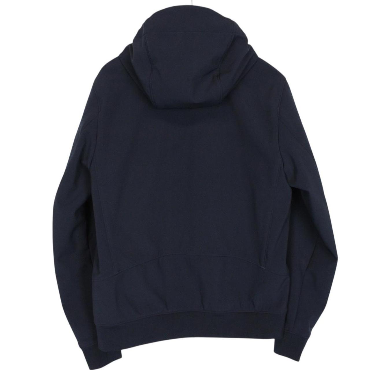 CP Company Navy Blue Soft Shell R Full Zip Goggle Hooded Jacket