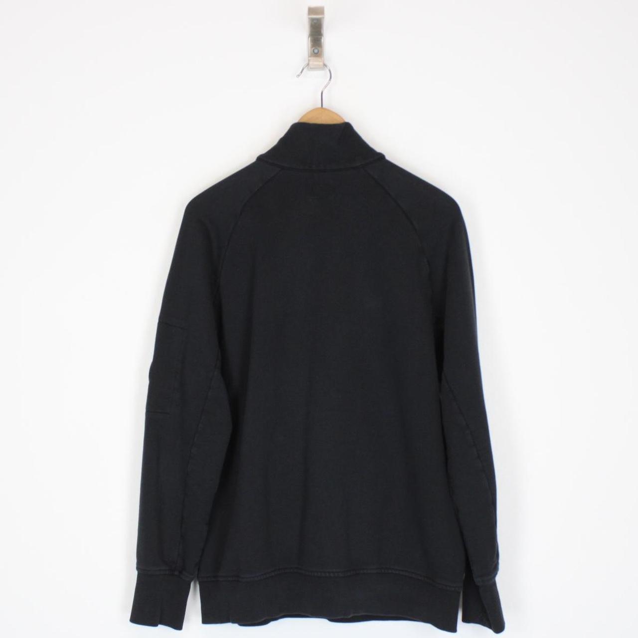 CP Company Black 1/4 Zip Lens Sweatshirt Jumper