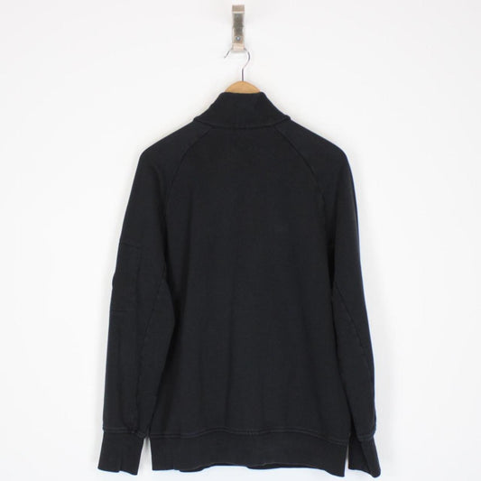 CP Company Black 1/4 Zip Lens Sweatshirt Jumper