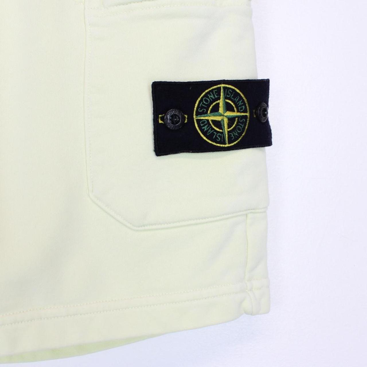 Stone Island SS 2021 Pale Green Cotton Jogger Shorts