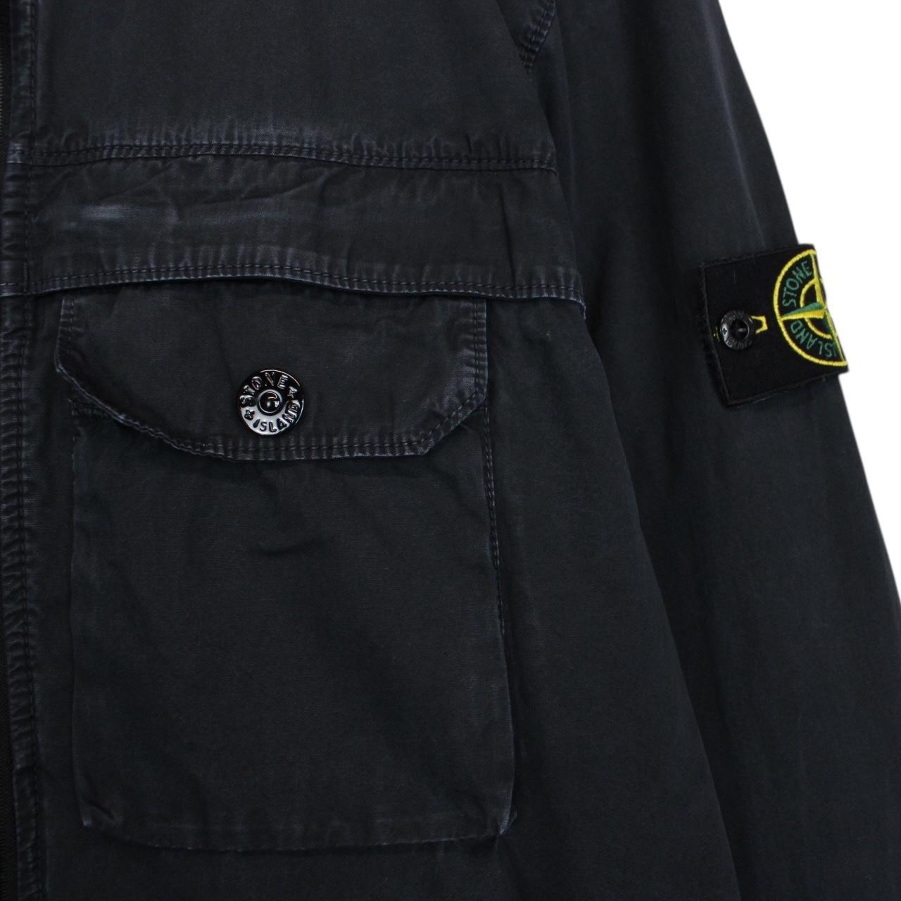 Stone Island AW 2020 Navy Blue Full Zip Cotton Overshirt Jacket
