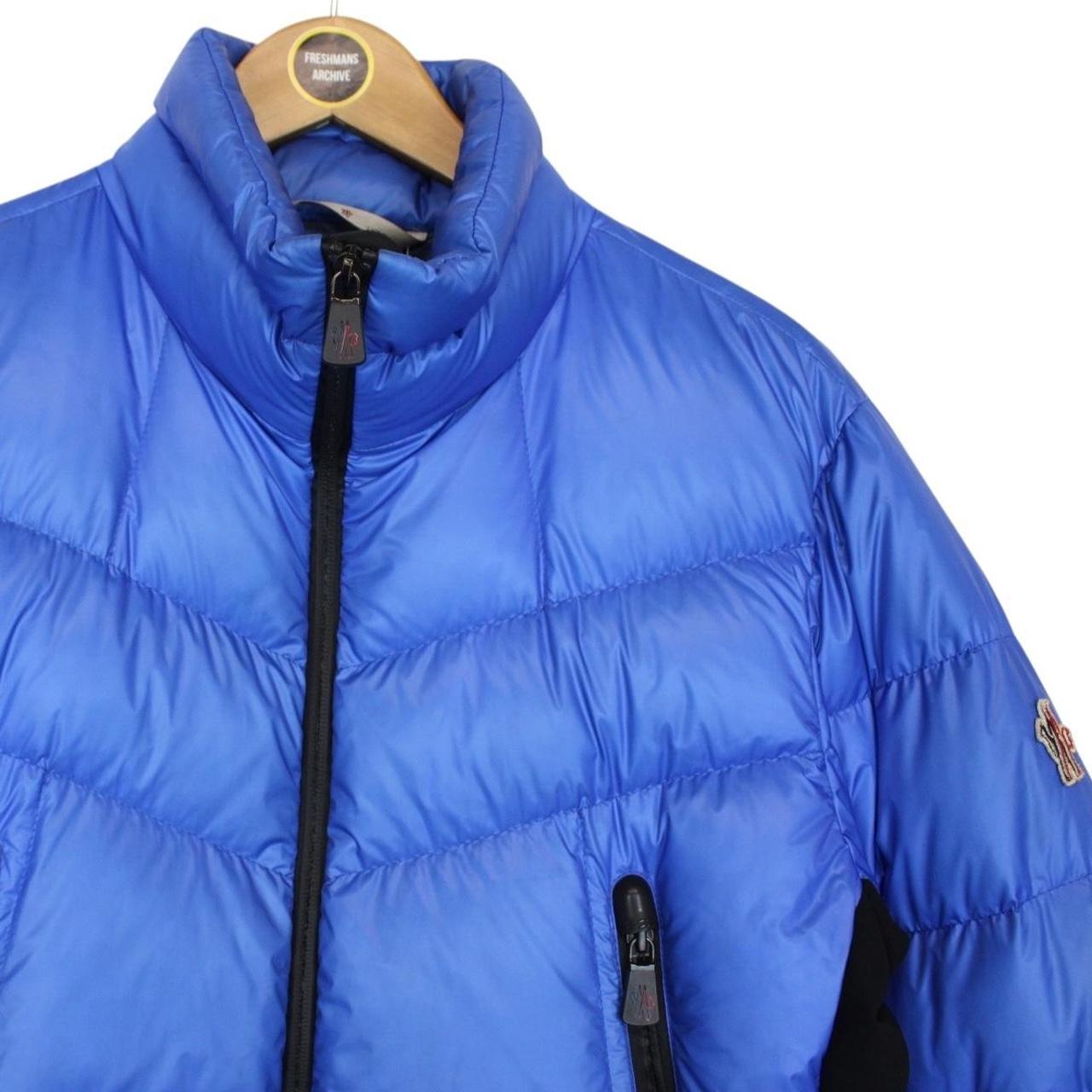 Moncler Grenoble Canmore Blue and Black Full Zip Down Jacket