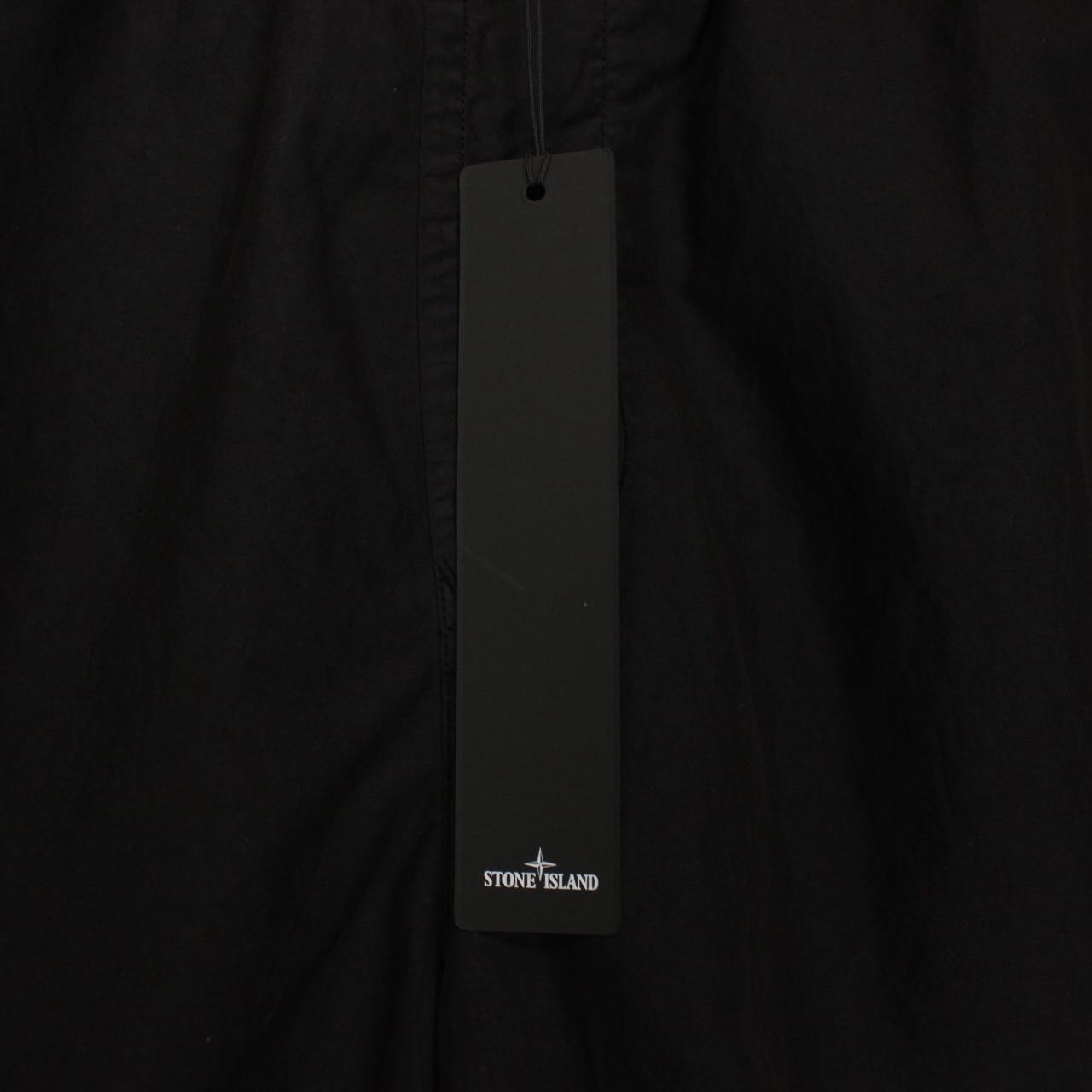 Stone Island SS 2022 Black Brushed Nylon Swim Shorts