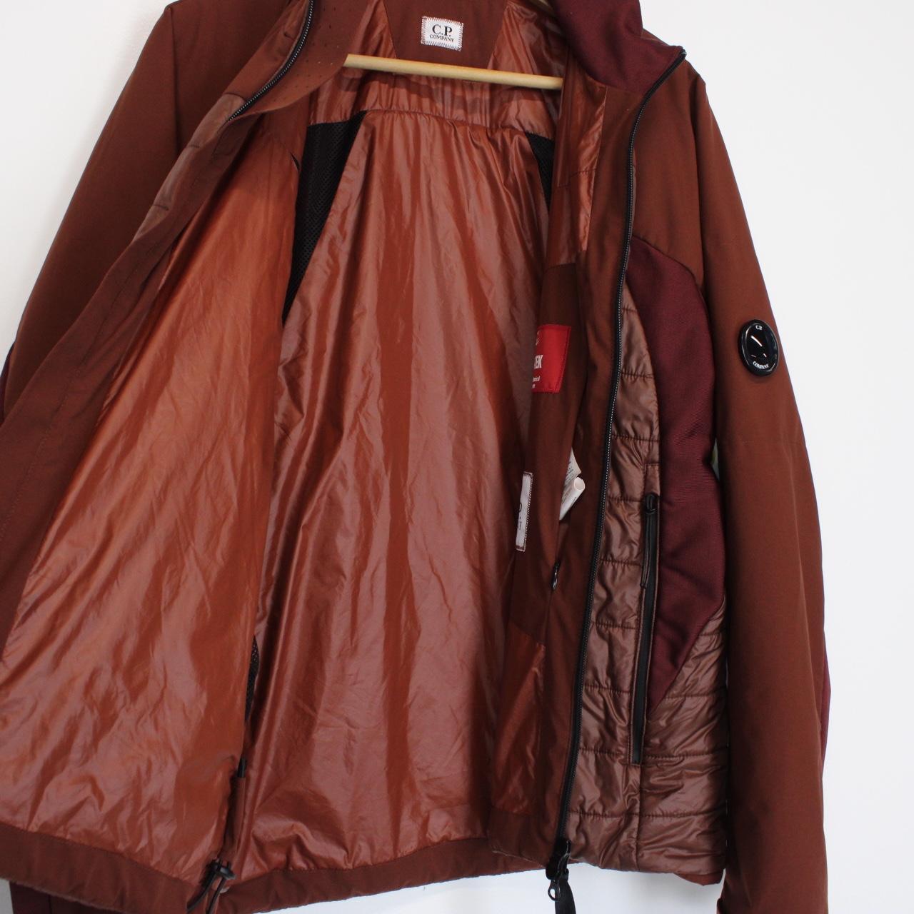 CP Company Pro-Tek Brown Full Zip Quilted Soft Shell Lens Jacket
