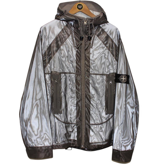 Vintage Stone Island Special Process SS 2007 Grey Mesh Reflective Jacket