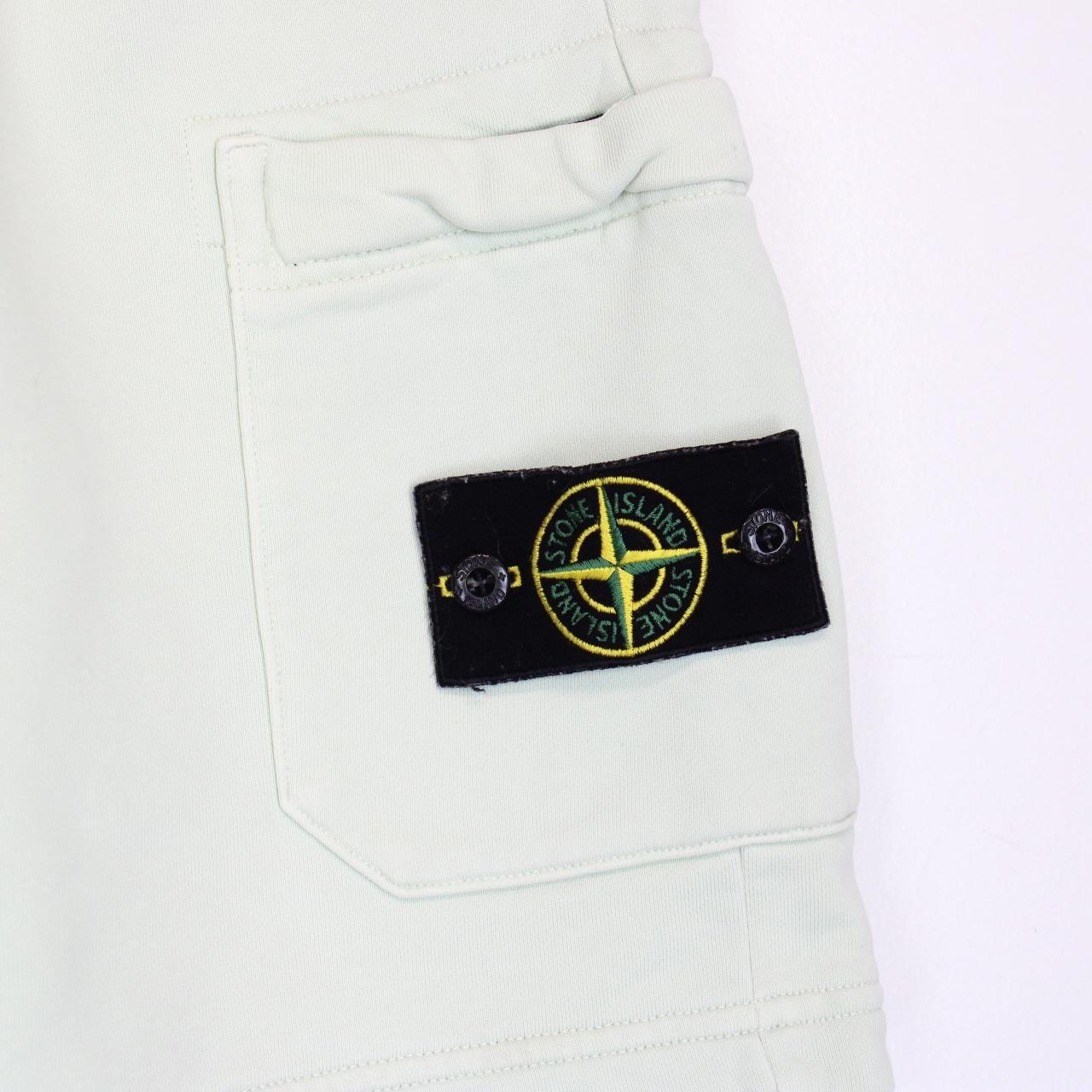 Stone Island SS 2021 Pale Green Cotton Jogger Shorts