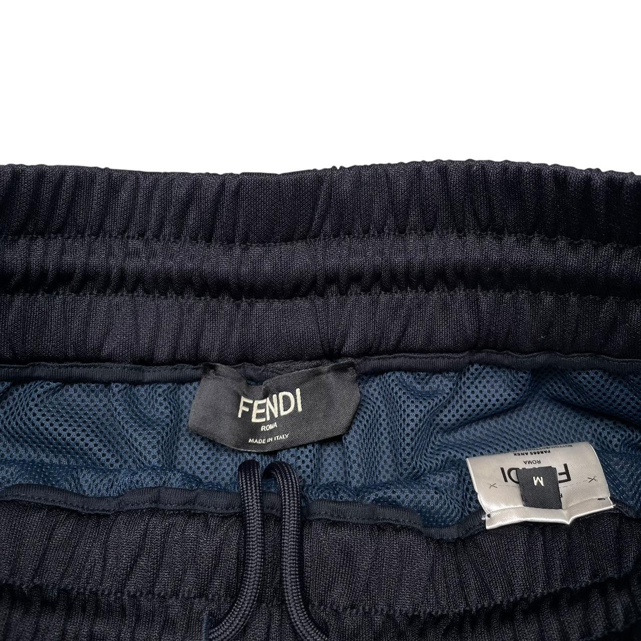 Fendi Black Zucca Monogram Cotton Blend Bermuda Shorts