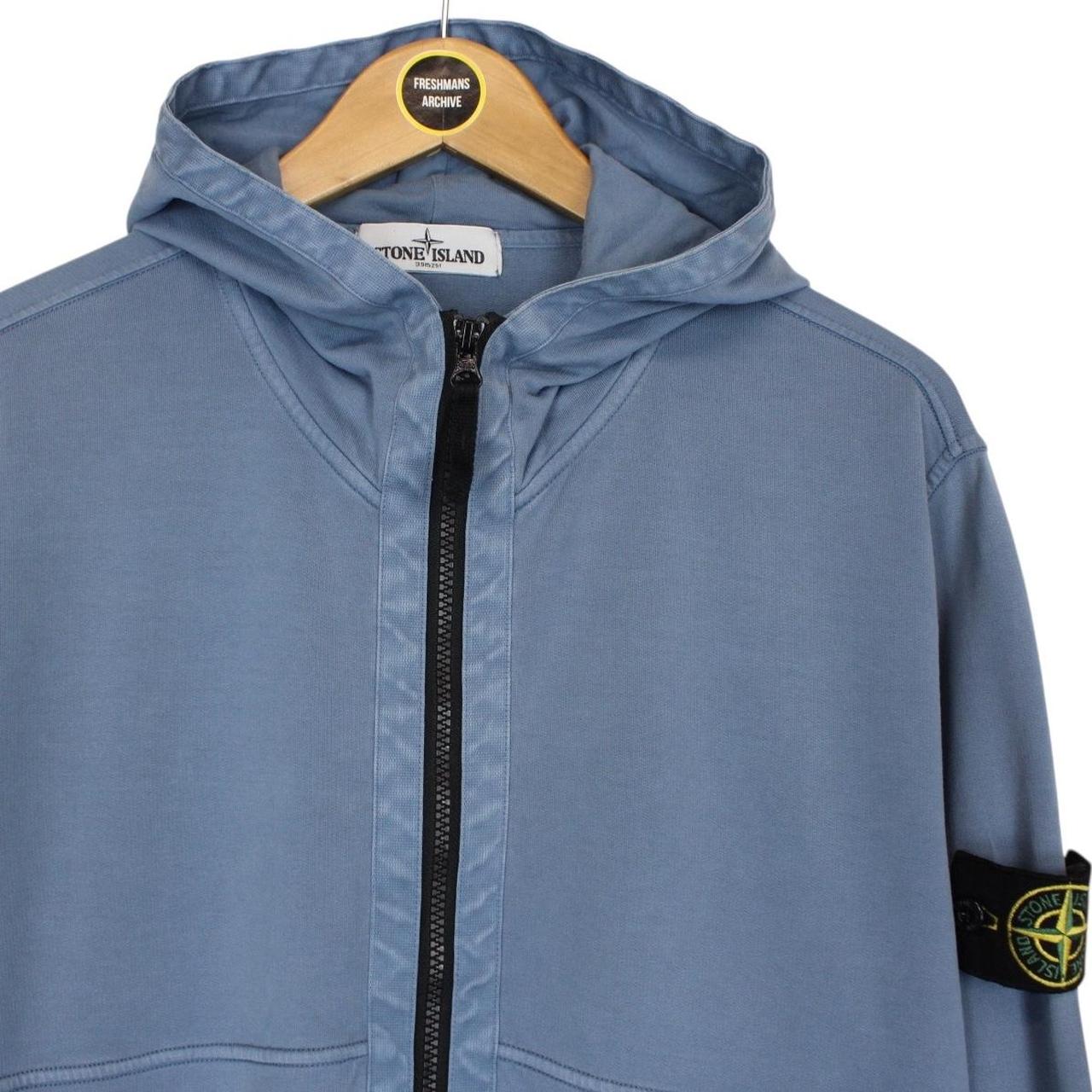 Stone Island SS 2013 Blue Cotton Full Zip Hoodie Jumper