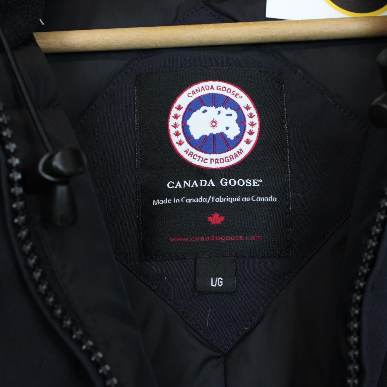 Canada Goose Navy Blue Victoria Parka Down Jacket with Fur Trim