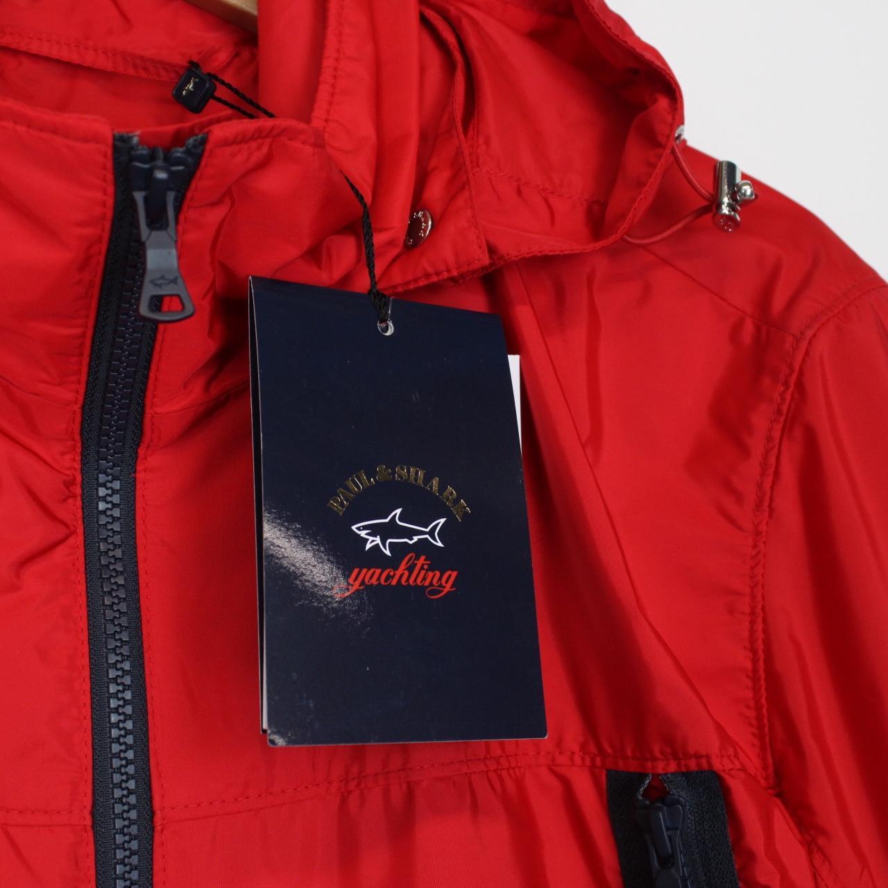 Paul & Shark Red and Black Full Zip Windbreaker Jacket