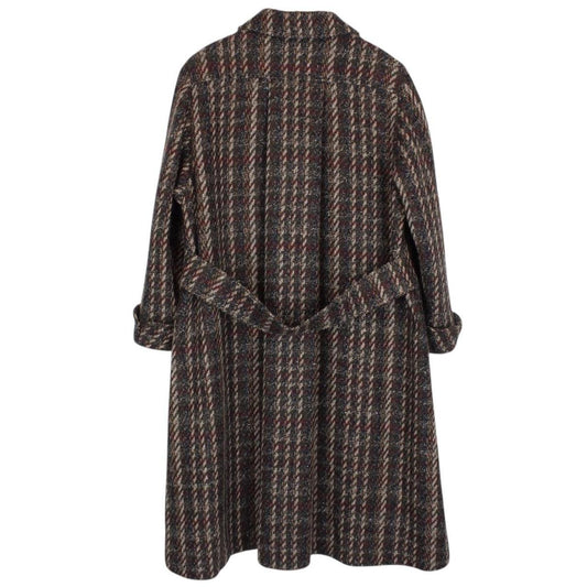 Vintage 80s Aquascutum Multicoloured Check Wool Coat