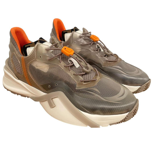 Fendi Flow Beige and Cream Rubber and Leather Trainers