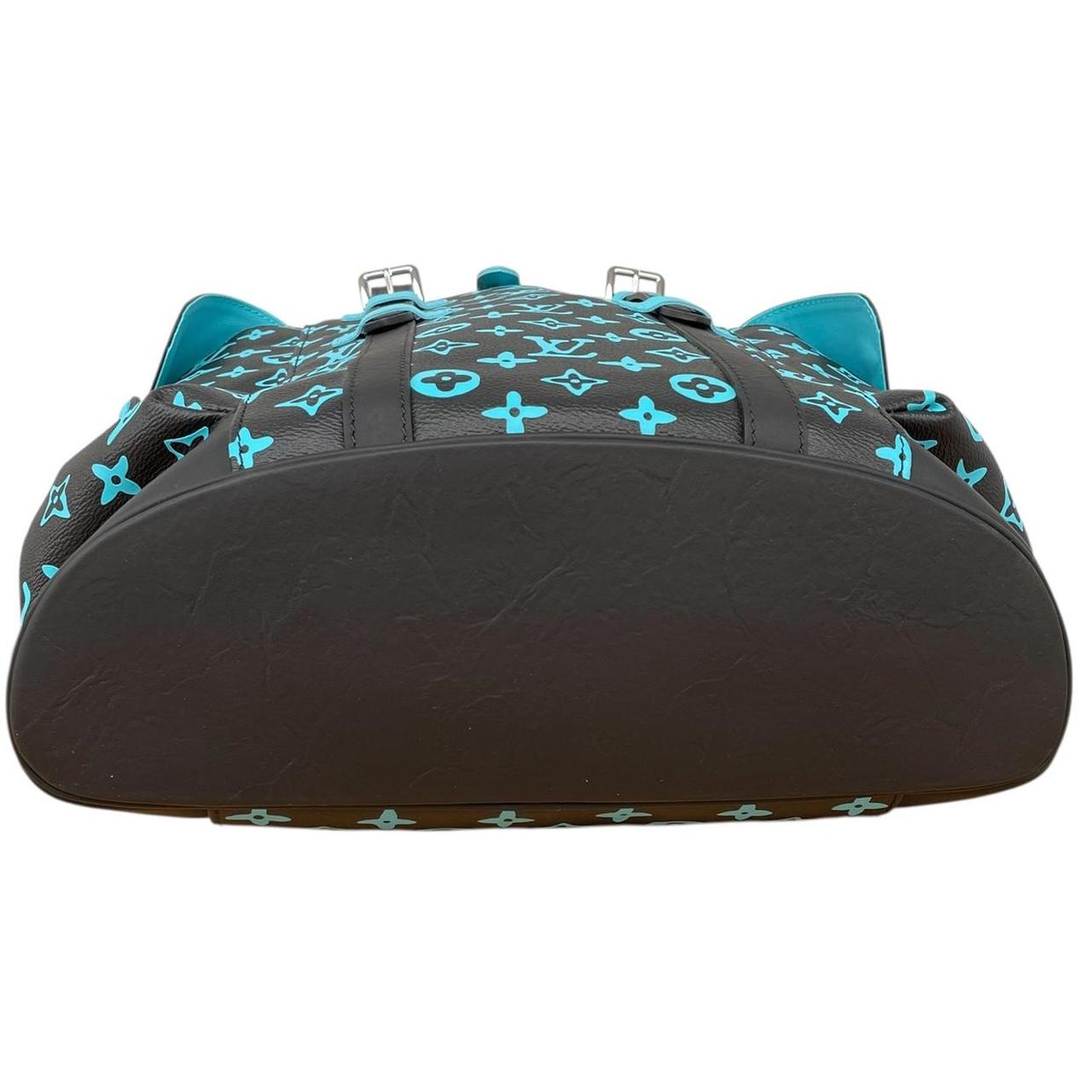 Louis Vuitton Black and Neon Green Monogram Christopher MM Backpack