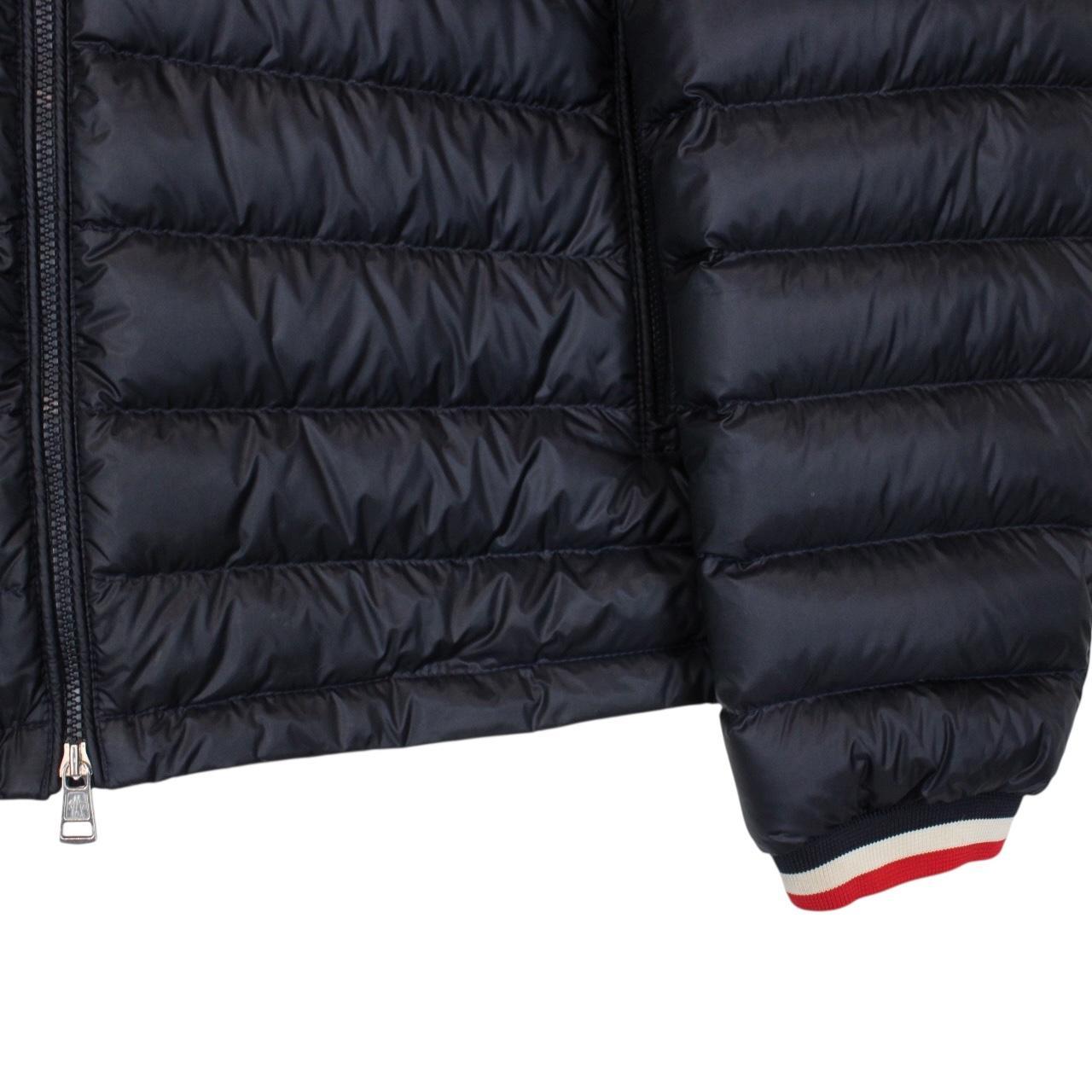 Moncler Giroux Navy Blue Longue Saison Hooded Down Jacket