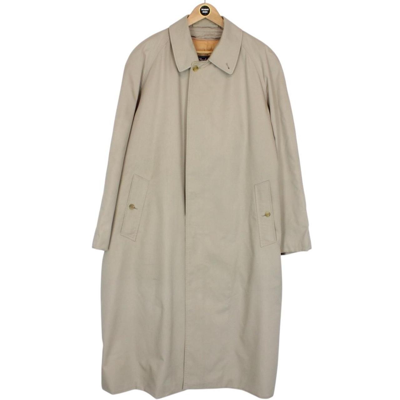 Vintage 90s Burberry Beige Single Breasted Trench Coat