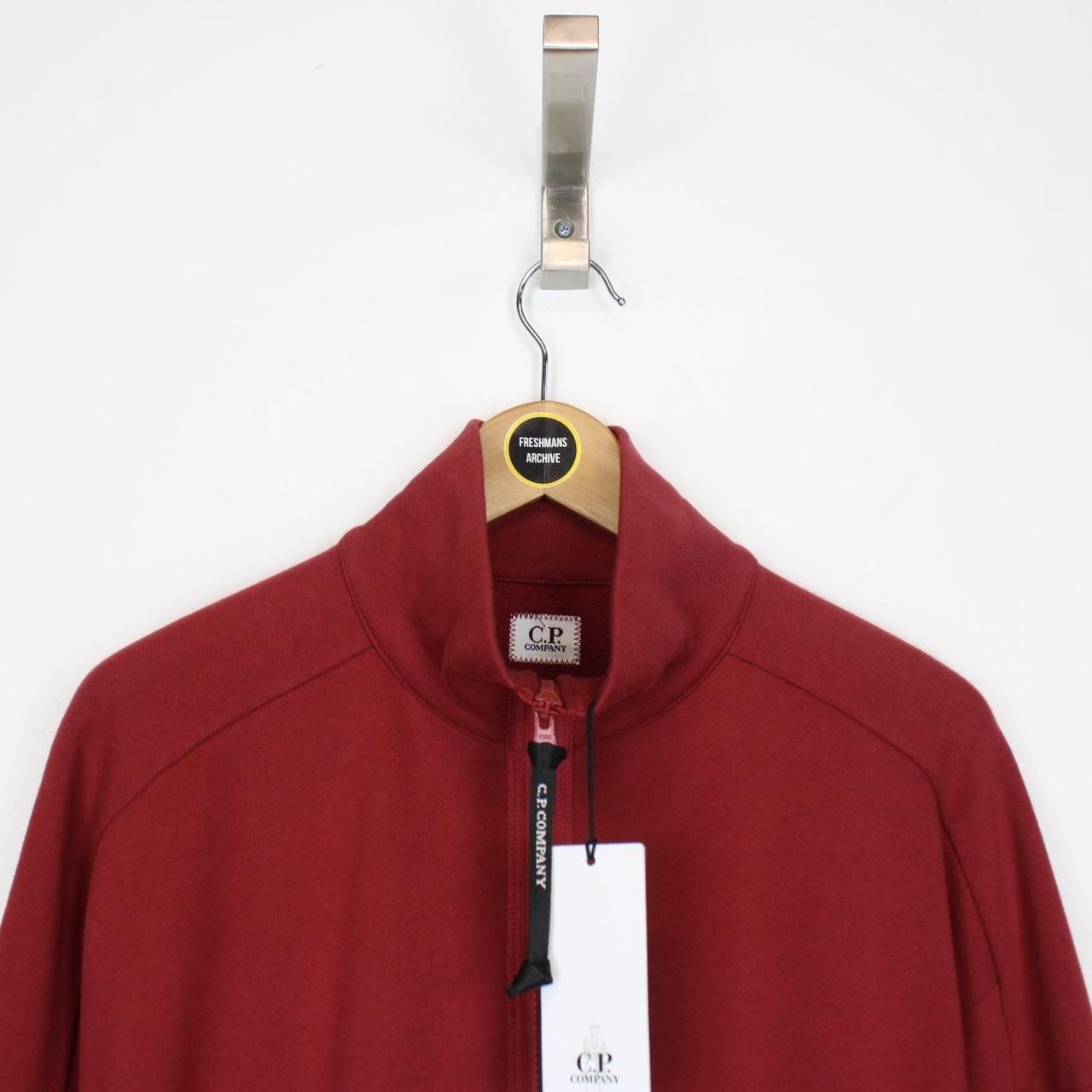 CP Company Ketchup Red 1/4 Zip Lens Cotton Sweatshirt Jumper