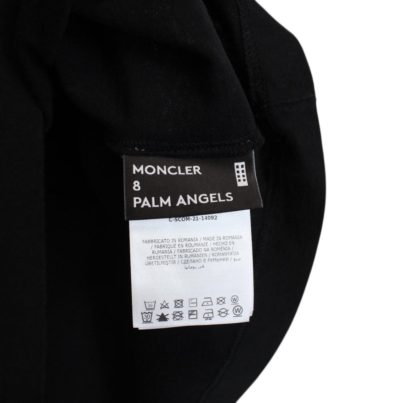 Moncler x Palm Angels Black Logo Short Sleeve T-Shirt