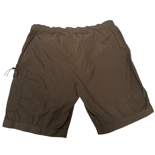 CP Company Khaki Green Nylon Lens Cargo Shorts