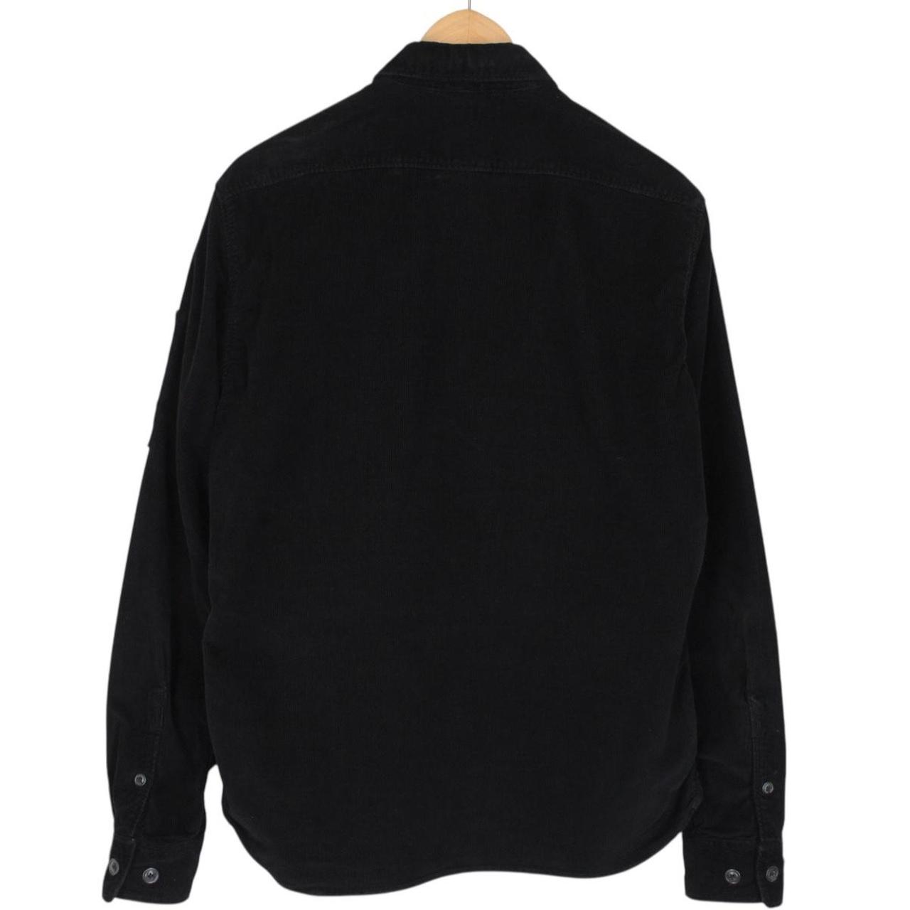 CP Company Black Button Up Lens Corduroy Overshirt