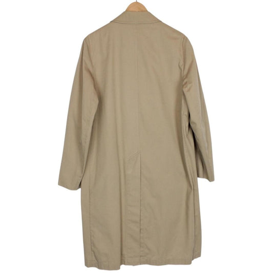 Vintage 80s Aquascutum Aqua 5 Tan Brown Cotton Blend Trench Coat