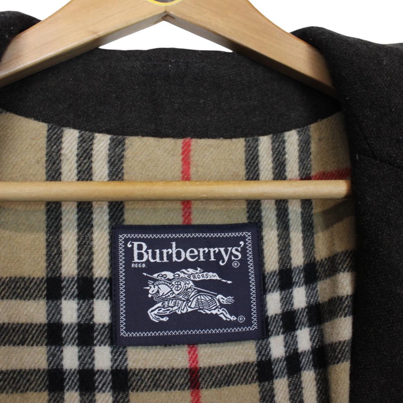 Vintage 90s Burberry Brown Cashmere Wool Blend Coat