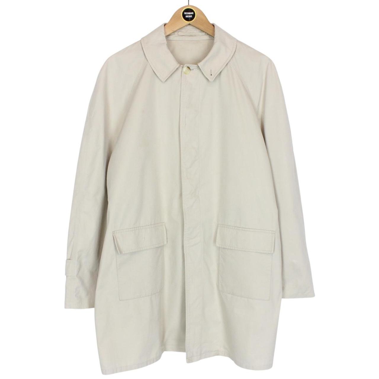 Vintage 80s Burberry Beige Cotton Coat