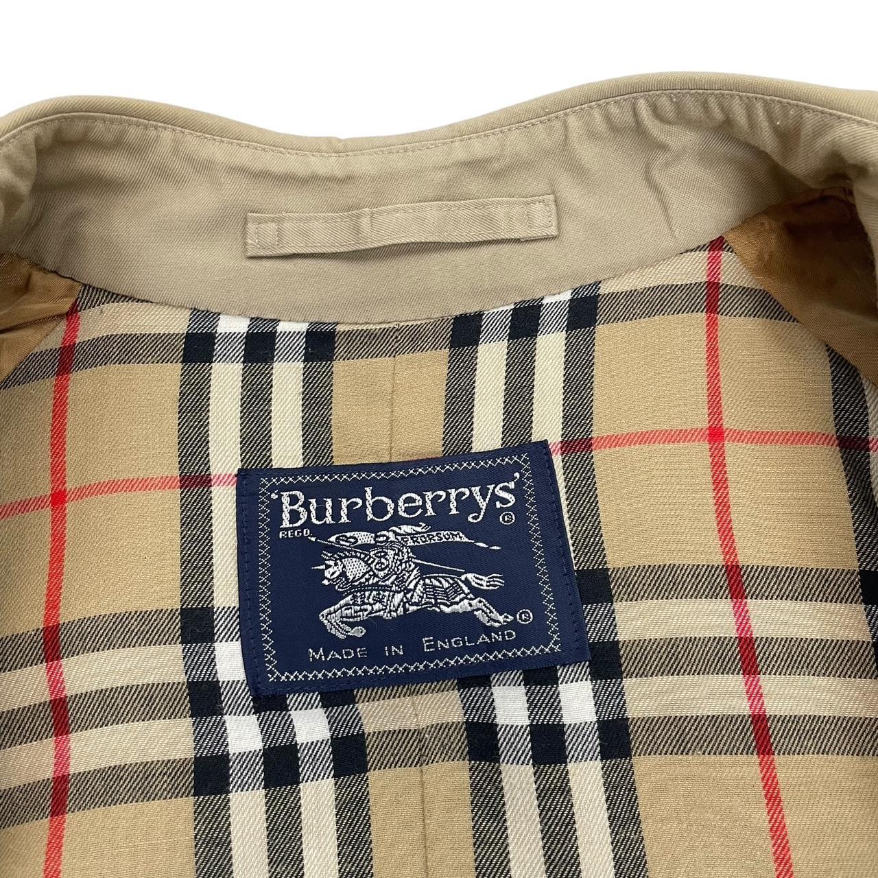 Vintage 90s Burberry Beige Double Breasted Belted Trench Coat