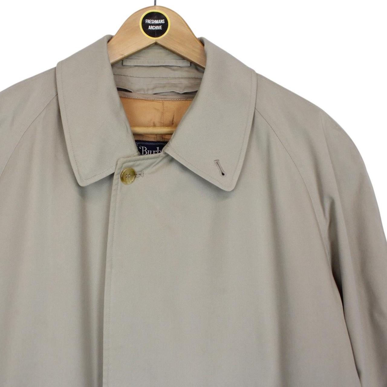 Vintage 90s Burberry Beige Single Breasted Trench Coat