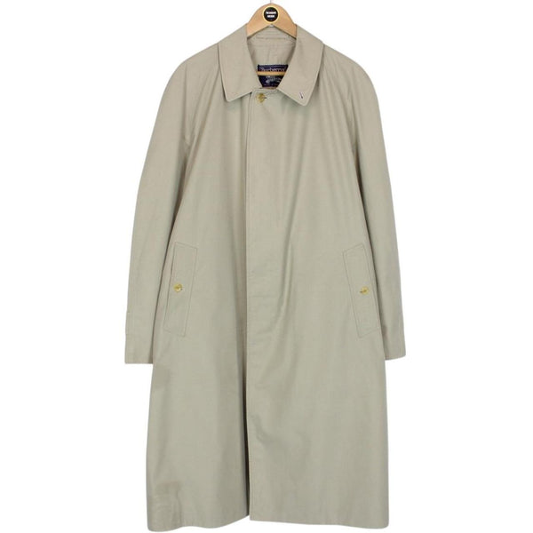 Vintage 90s Burberry Beige Single Breasted Trench Coat